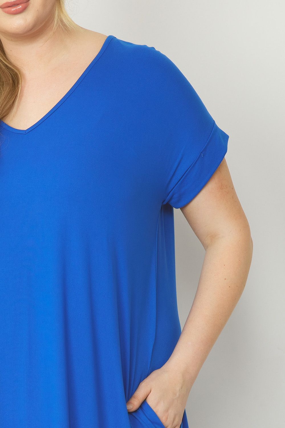 Luxe plus size T-shirt dress 