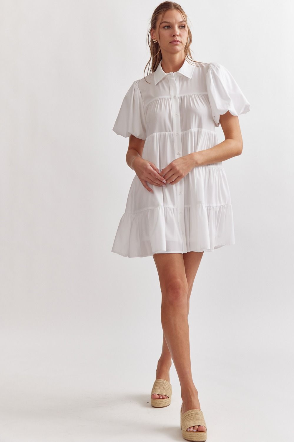 mini puff sleeve dress