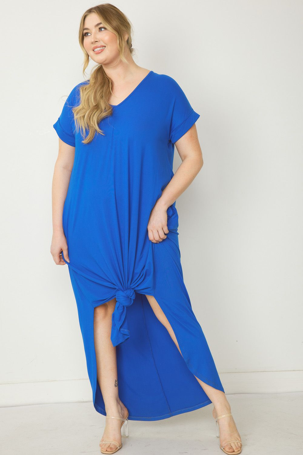 Luxe plus size T-shirt dress 
