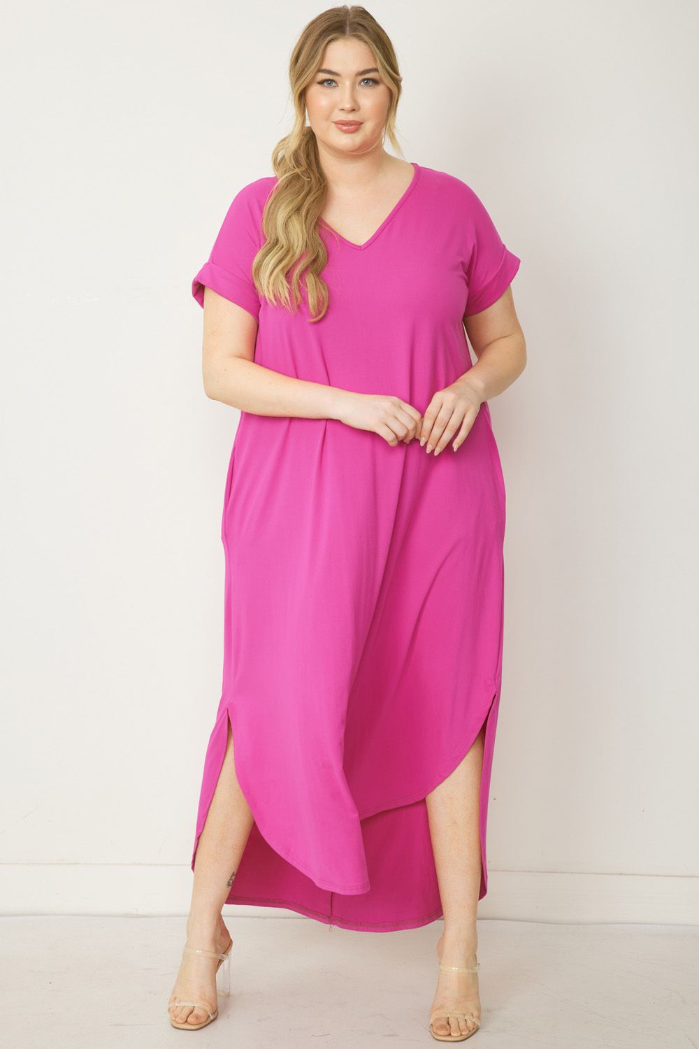Luxe plus size T-shirt dress 