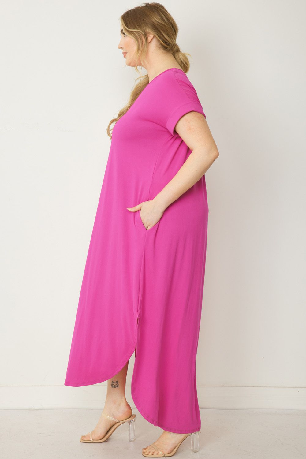 Luxe plus size T-shirt dress 