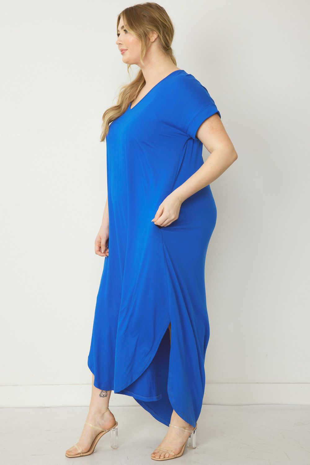Luxe plus size T-shirt dress 