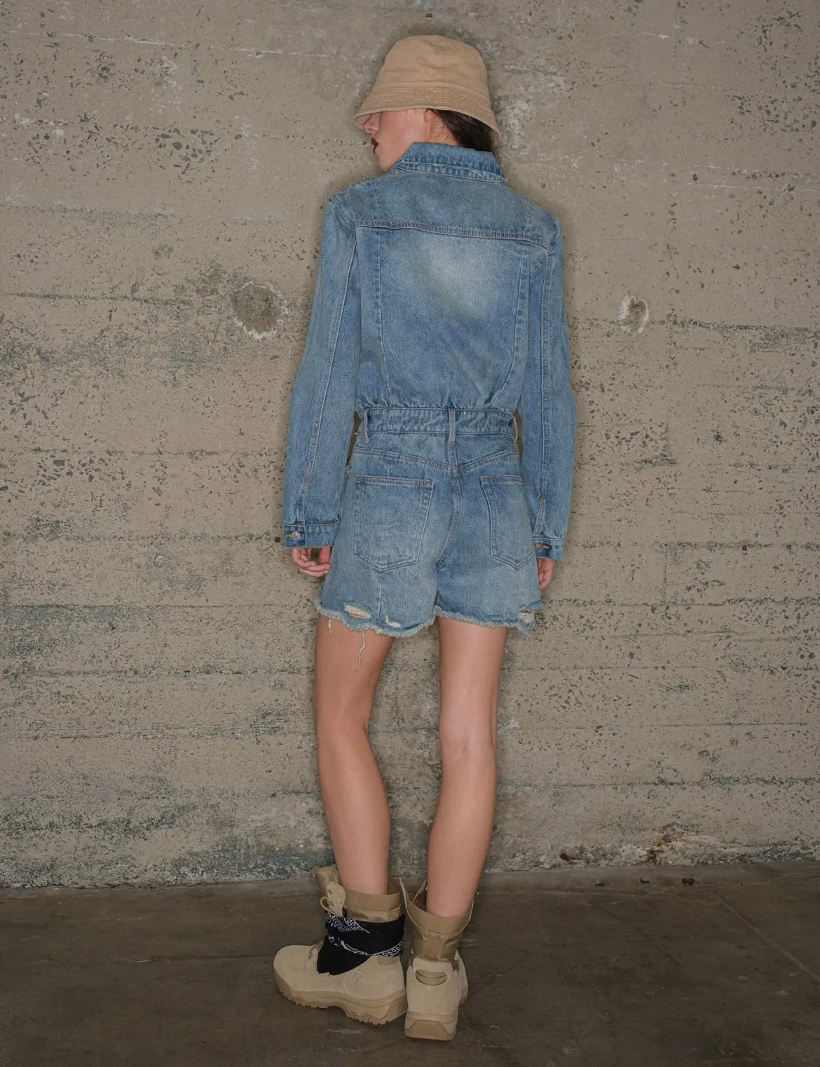 Denim Romper