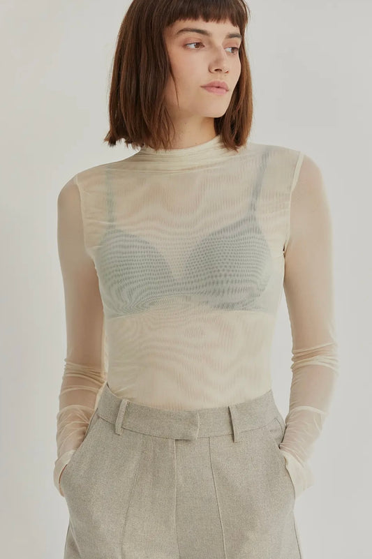 Ramona Mock Neck
Mesh Top